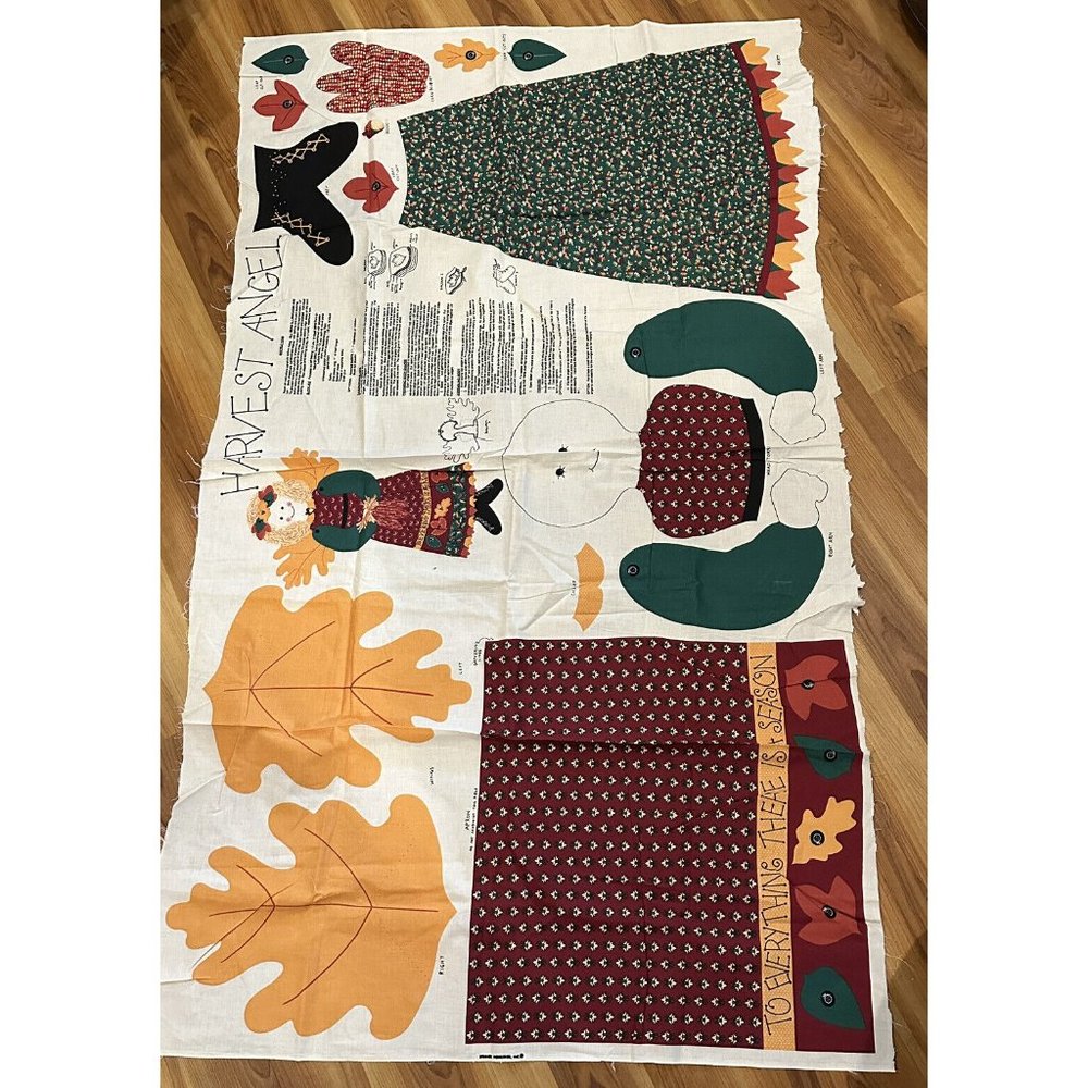 Vintage Harvest Angel Cut and Sew Cotton Fabric Panel for Springs Industries